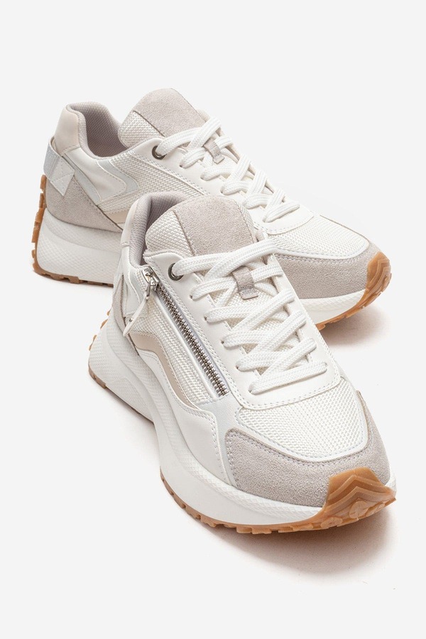 プロローグシューズ レディースニーカー Prologue Shoes Rocca Zip Sneaker (Women) White ホワイト｜ReVida 店
