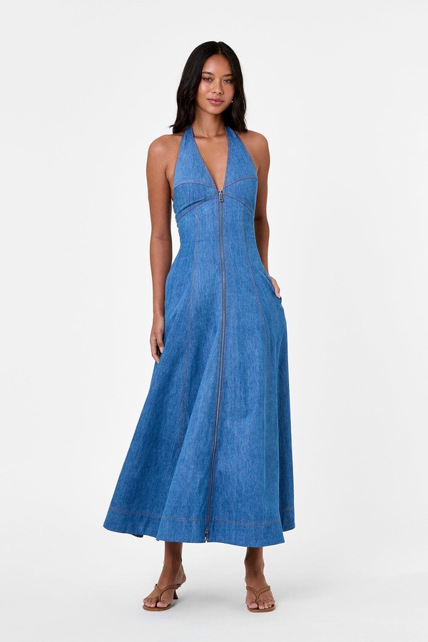 ニコラスカークウッド レディース トップス ワンピース NICHOLAS Elsa Dress Light Wash|ReVida 店