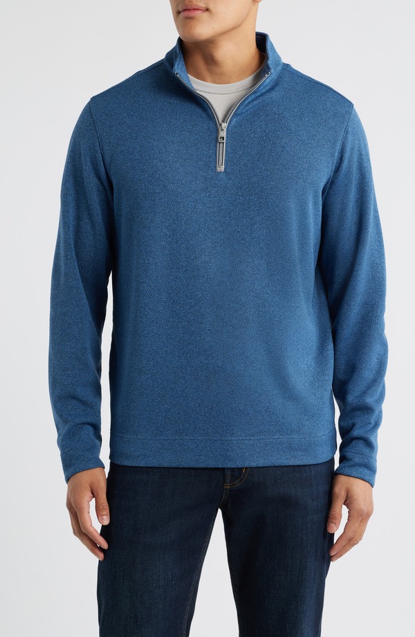 ピーター・ミラー メンズ アウター パーカー・スウェット ハーフジップ セーター フリース Peter Millar Crown Sweater Fleece Quarter Zipullover Blue Haze ブルー 33,670円
