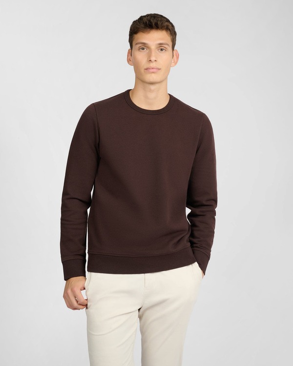 オニア メンズ アウター パーカー・スウェット クルーネック パイル セーター Onia Terry Crewneck Sweater Dark Java|ReVida 店