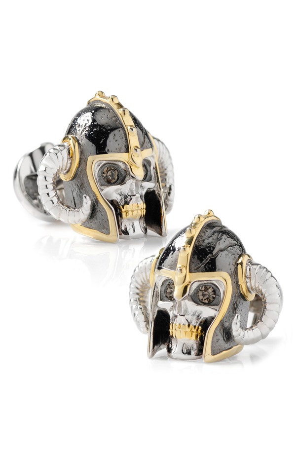 カフリンク メンズ アクセサリー カフスボタン Cufflinks, Inc. Viking Helmet 3D Cuff Link sILVER シルバー|ReVida 店