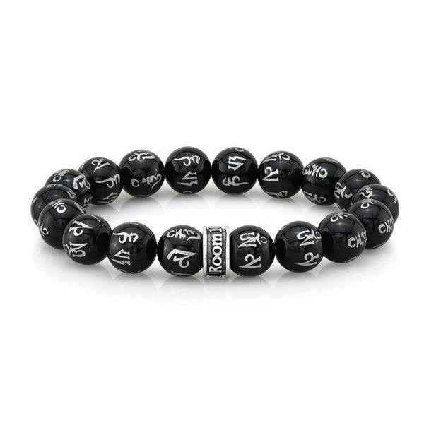 ルームワンオーワン メンズ アクセサリー ブレスレット・バングル・アンクレット Room101 Ohm Bead Bracelet Black ブラック|ReVida 店