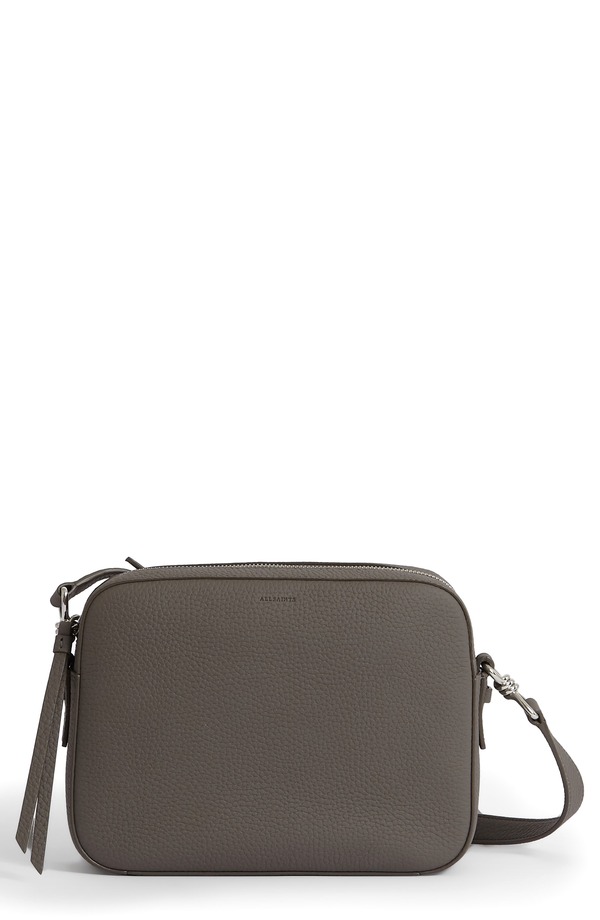 オールセインツ レディース バッグ レザー AllSaints Leather Camera Crossbody Bag STORM GREY グレー｜ReVida 店 40,170円