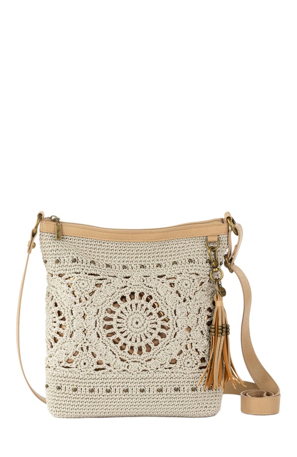 ザサック レディース バッグ レザー The Sak Lucia Crossbody Leather Bag Natural Medallion|ReVida 店