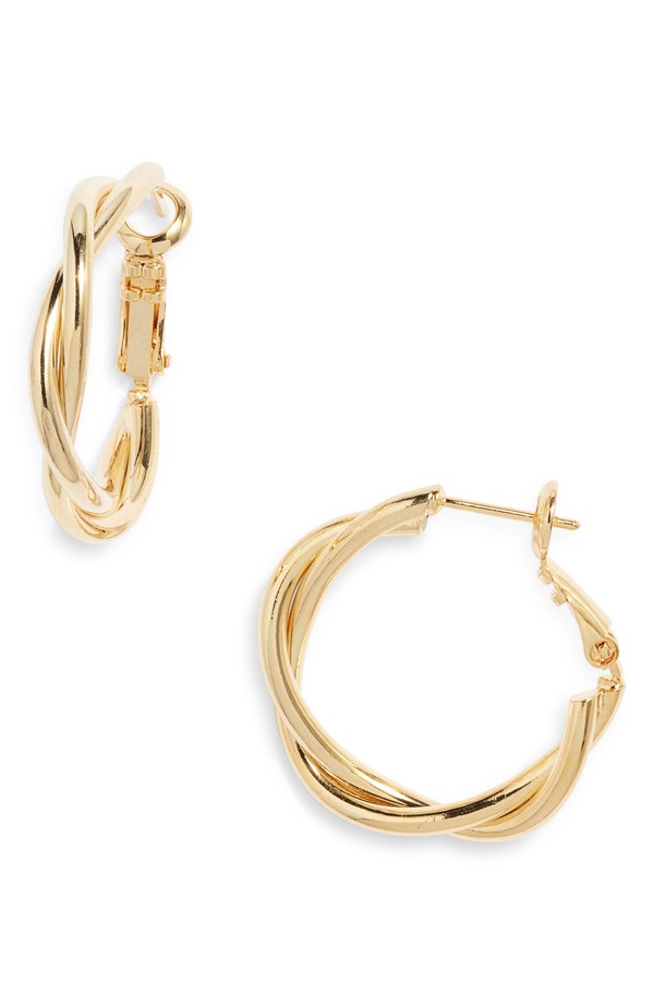 セットアンドストーンズ レディース アクセサリー ピアス・イヤリング Set & Stones Lainey Twisted Hoop Earrings GOLD ゴールド|ReVida 店