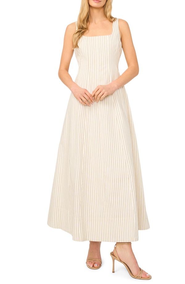 ハロゲン レディース トップス ワンピース ノースリーブ マキシ Halogen Sleeveless Maxi Dress ANTIQUE WHITE ホワイト｜ReVida 店