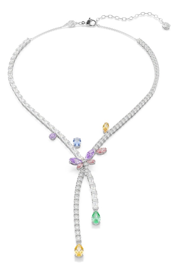スワロフスキー レディース アクセサリー ネックレス・チョーカー レース Swarovski x Ariana Grande Multicolor Crystal Y-Necklace SILVER/ MULTI シルバー｜ReVida 店