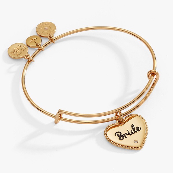 アレックスアンドアニ レディース アクセサリー ブレスレット・バングル・アンクレット Alex and Ani Bride Heart Bangle Gold ゴールド|ReVida 店