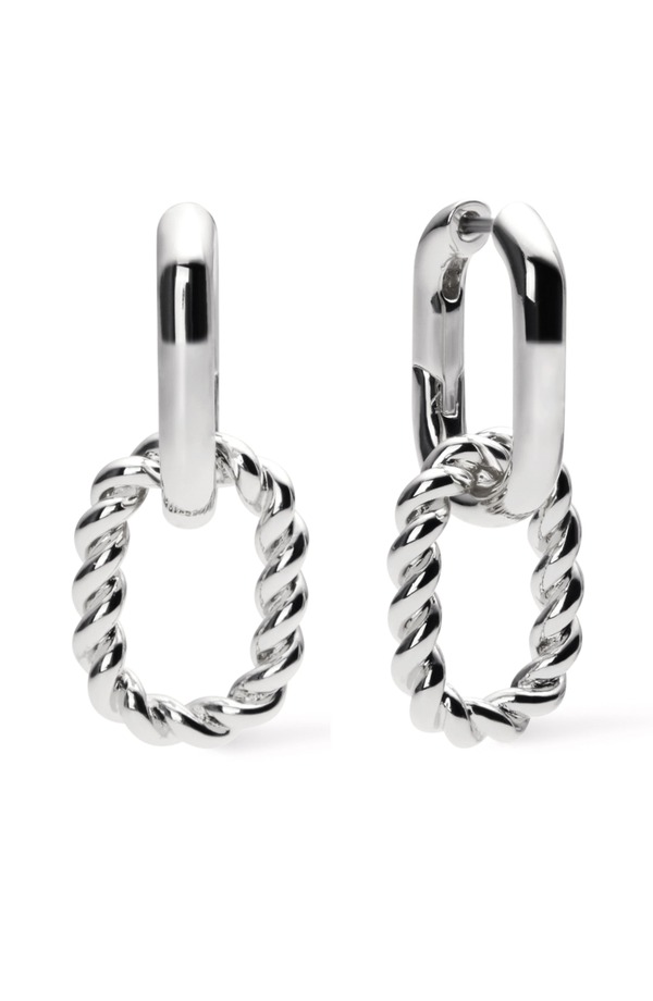 アナルイサ レディース アクセサリー ピアス・イヤリング Ana Luisa Double Hoop Earrings - Ash Double Silver シルバー|ReVida 店