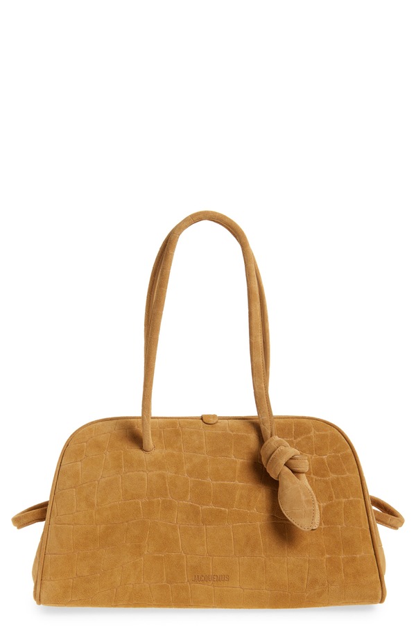 ジャクエムス レディース バッグ スエード Jacquemus Le Turismo Croc Embossed Suede Bowling Bag CAMEL キャメル|ReVida 店