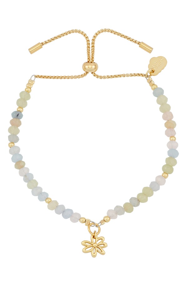 エステラバートレット レディース アクセサリー ブレスレット・バングル・アンクレット Estella Bartlett Amelia Wildflower Morganite Bead Slide Bracelet GOLD ゴールド｜ReVida 店