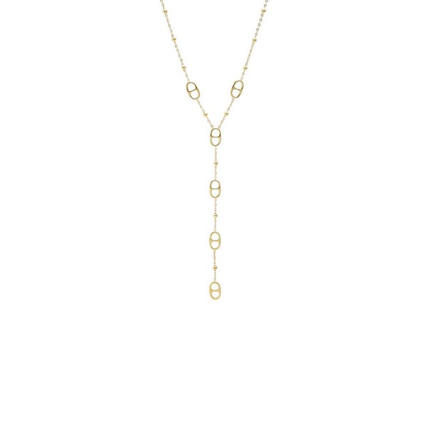 バイ アディナ エデン レディース アクセサリー ネックレス・チョーカー レース BY ADINA EDEN Mariner Chain Drop Link Lariat Necklace Gold ゴールド｜ReVida 店 14,415円