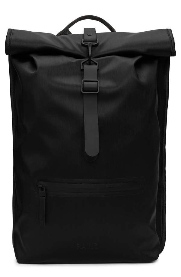 レインズ レディース バッグ バックパック・リュックサック Rains Rolltop Waterproof Rucksack BLACK ブラック|ReVida 店