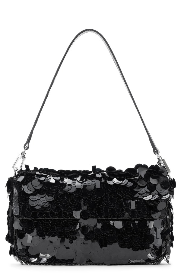 スタウド レディース バッグ スパンコール STAUD Timmy Sequin Shoulder Bag BLACK ブラック|ReVida 店