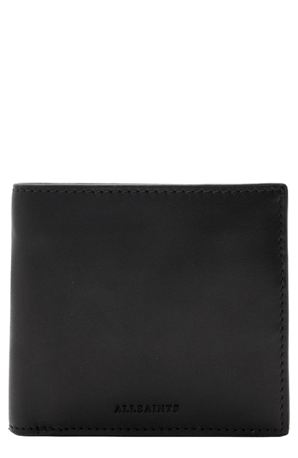 オールセインツ レディース アクセサリー 財布 レザー AllSaints Delph Leather Wallet BLACK ブラック｜ReVida 店