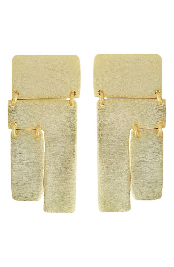 パナセラ レディース アクセサリー ピアス・イヤリング Panacea Brushed Rectangular Drop Earrings GOLD ゴールド｜ReVida 店