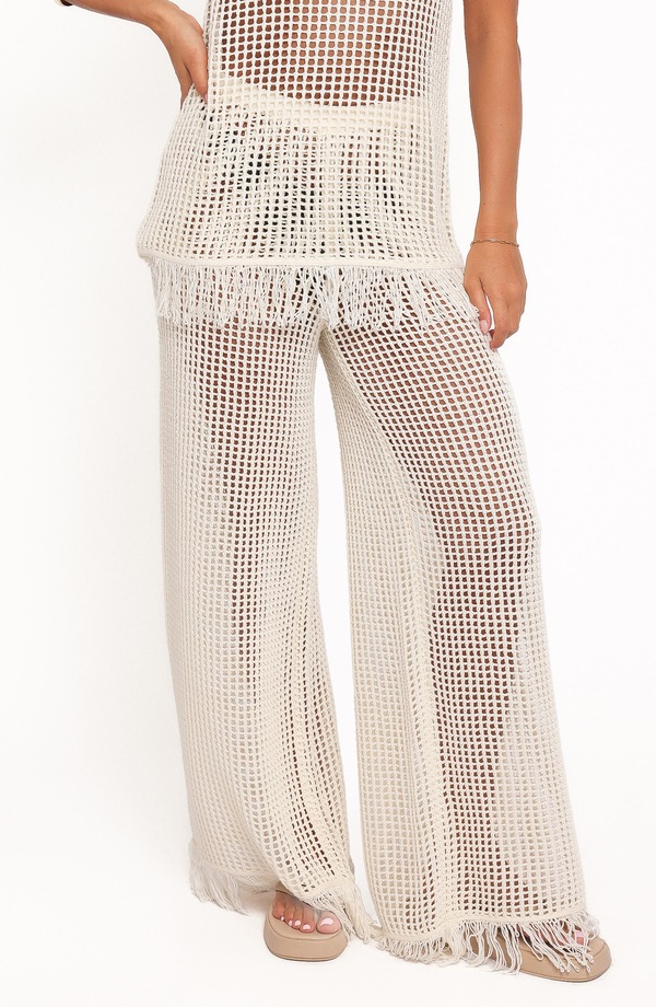 ペタルアンドパップ レディース ボトムス レギンス ワイドレッグ パンツ Petal & Pup Lorna Open Stitch Wide Leg Pants OFF WHITE オフホワイト｜ReVida 店