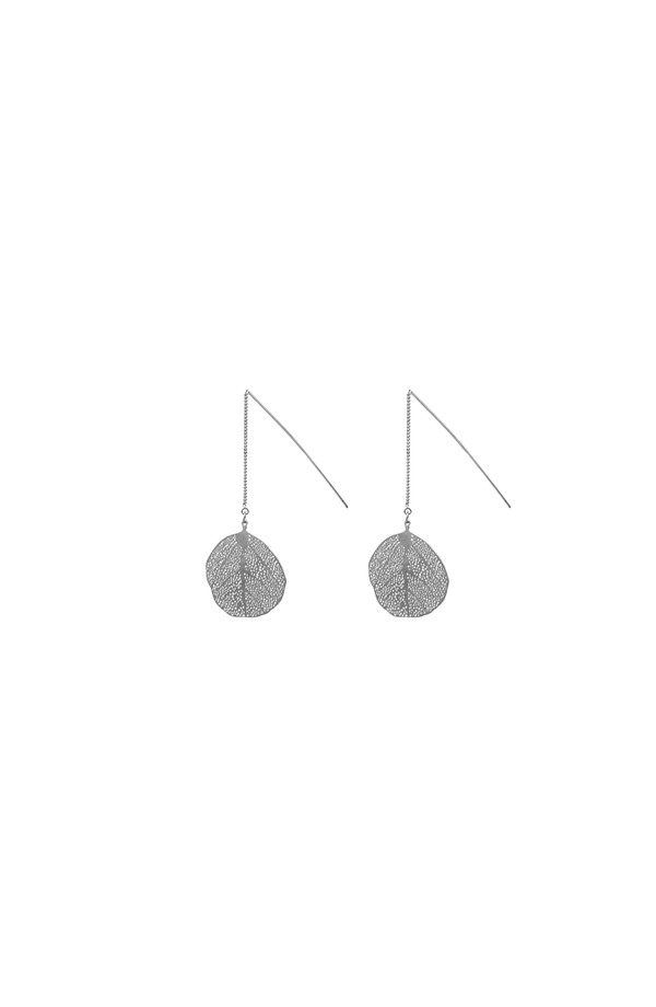 ベアフルーツジュエリー レディース アクセサリー ピアス・イヤリング Bearfruit Jewelry Sienna Textu red Leaf Disc Threader Earringsculptural Trendy Dark Grey グレー|ReVida 店