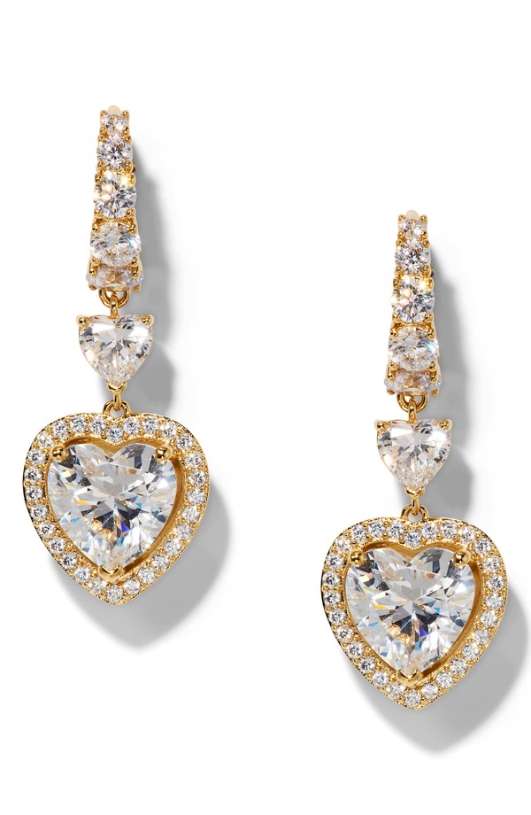 ナディール レディース アクセサリー ピアス・イヤリング Nadri Le Bisou Halo Heart Drop Earrings GOLD ゴールド|ReVida 店