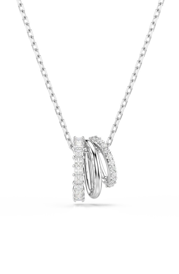 スワロフスキー レディース アクセサリー ネックレス・チョーカー レース Swarovski Hyperbola Ring Pendant Necklace WHITE/ SILVER ホワイト|ReVida 店