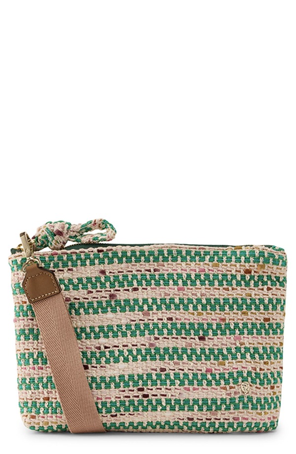 ヘレンカミンスキー レディース バッグ Helen Kaminski Dayani Boucl Stripe Clutch JADE MULTI マルチカラー｜ReVida 店