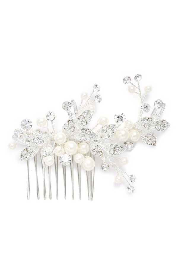 ブライズ & ヘアピンズ レディース アクセサリー Brides & Hairpins Catherine Jeweled Hair Comb CLASSIC SILVER シルバー｜ReVida 店