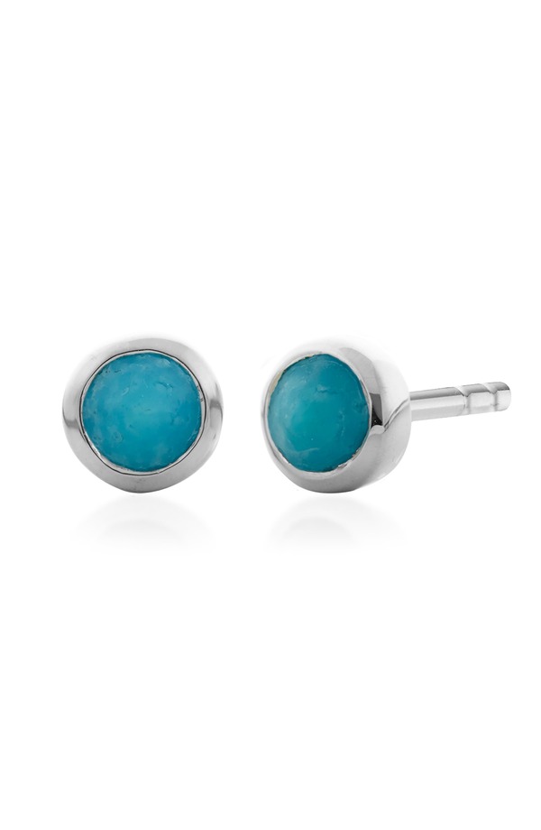 モニカヴィナダー レディース アクセサリー ピアス・イヤリング ミニ Monica Vinader Mini Green Onyx Stud EarringsTERLING SILVER シルバー|ReVida 店