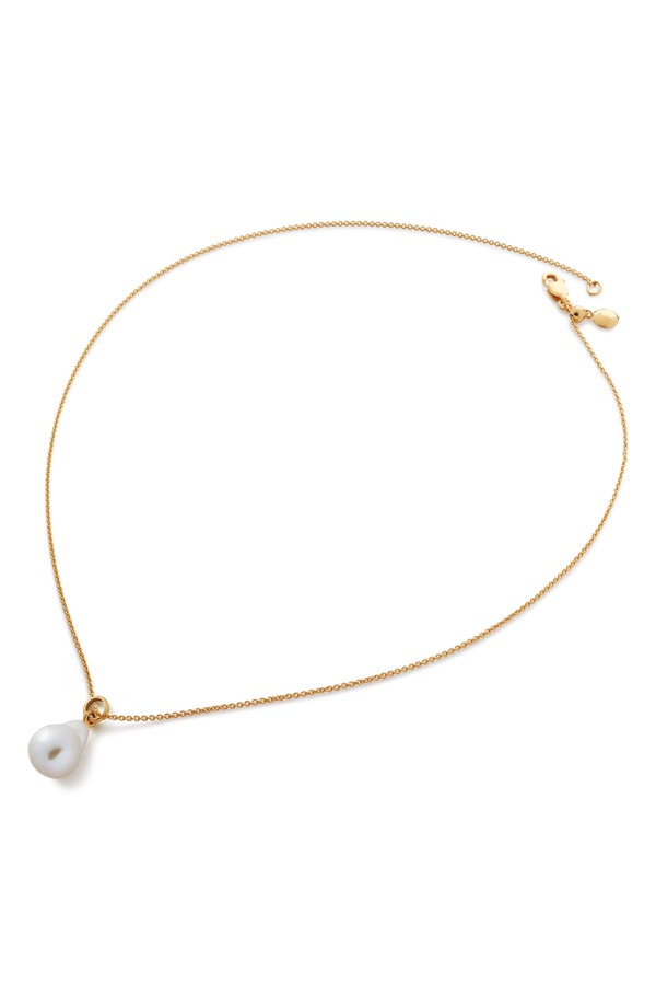 モニカヴィナダー レディース アクセサリー ネックレス・チョーカー レース Monica Vinader Baroque Pearl Pendant Necklace 18CT GOLD VERMEIL / TURQUOISE ターコイズ|ReVida 店