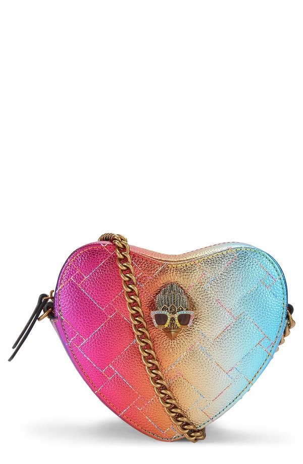 カートジェイガーロンドン レディース バッグ キルティング レザー Kurt Geiger London Kensington Heart Quilted Leather Crossbody Bag PINK ピンク|ReVida 店