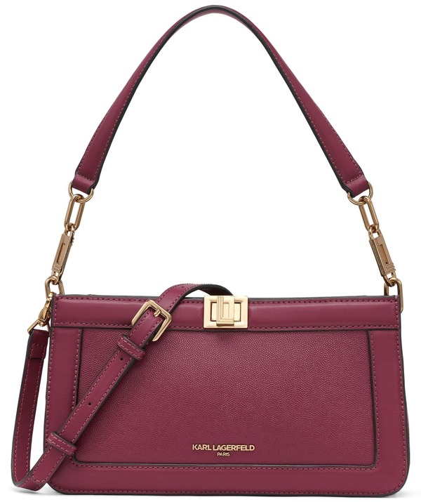 カール ラガーフェルド レディース バッグ KARLAGERFELD PARIS Ivette Shoulder Wine ワイン｜ReVida 店