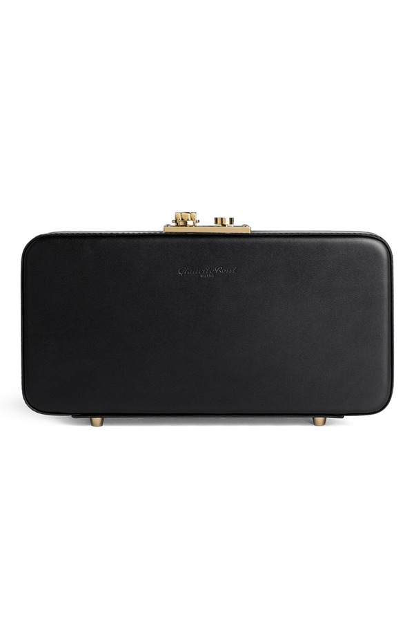 ジャンヴィト ロッシ レディース バッグ Gianvito Rossi Val Clutch Black Leather ブラック|ReVida 店