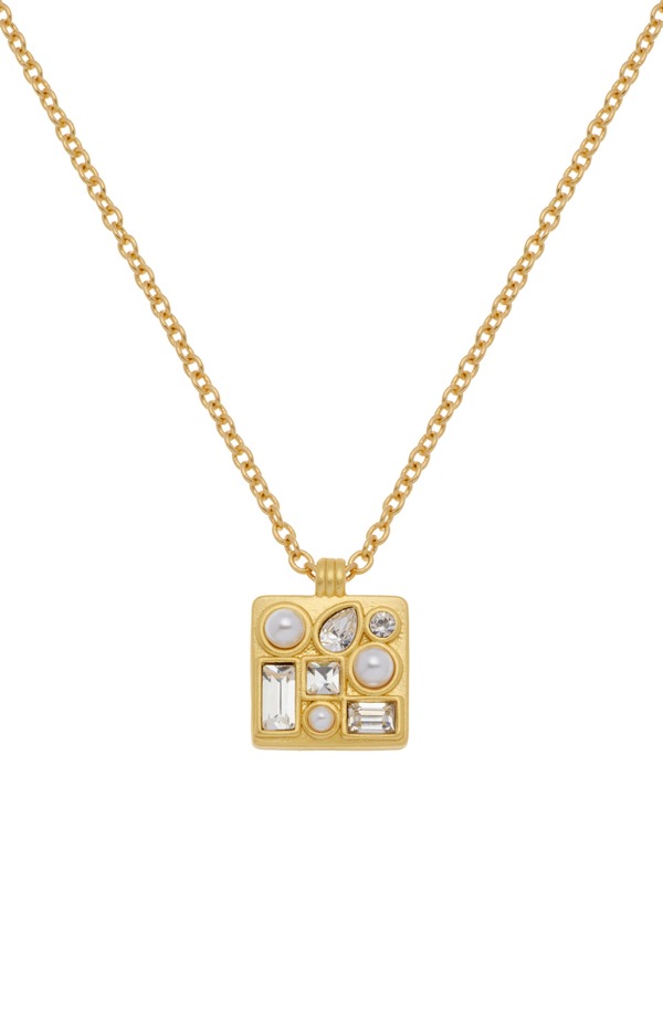 レイス レディース アクセサリー ネックレス・チョーカー レース Reiss Zina Zoraya Pendant Necklace GOLD TONE / PEARL / CLEAR パール|ReVida 店