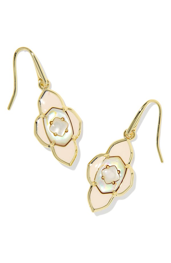 ケンドラスコット レディース アクセサリー ピアス・イヤリング Kendra Scott Abbie Medallion Small Drop Earrings GOLD NEUTRAL MIX ゴールド|ReVida 店