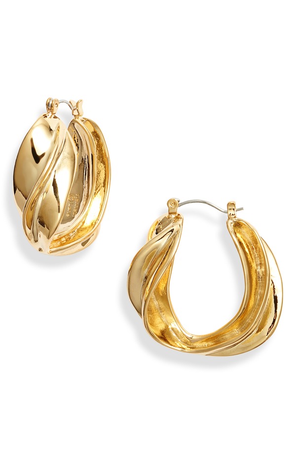ケネスジェイレーン レディース アクセサリー ピアス・イヤリング Kenneth Jay Lane Twist Hoop Earrings GOLD ゴールド|ReVida 店