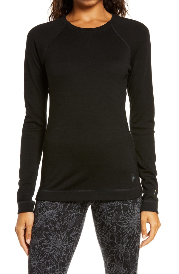 スマートウール レディース トップス シャツ Smartwool Merino 250 Base Layer Crew Top BLACK ブラック|ReVida 店