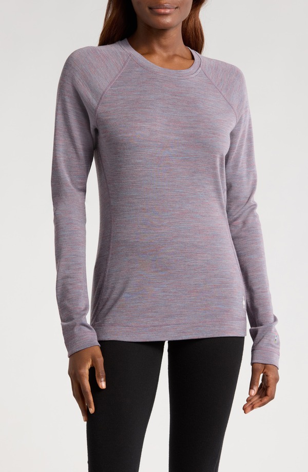 スマートウール レディース トップス シャツ Smartwool Merino 250 Base Layer Crew Top CHALK VIOLET HEATHER チョーク｜ReVida 店 29,452円