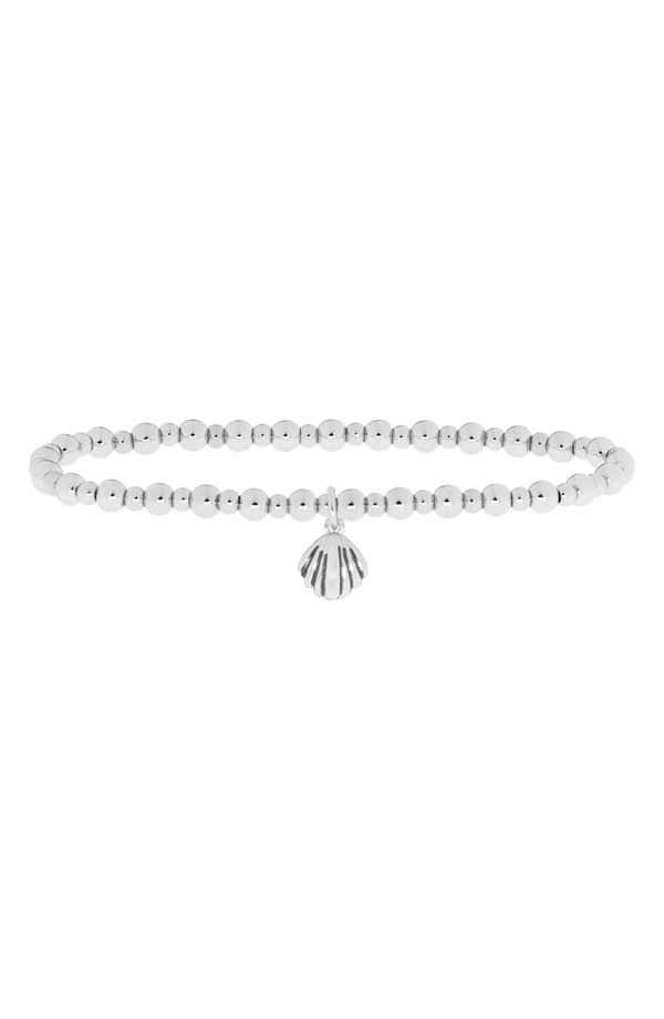 マーリンスヒフ レディース アクセサリー ブレスレット・バングル・アンクレット MARLYN SCHIFF Clam Shell Charm Ball Stretch Bracelet SILVER シルバー｜ReVida 店 10,345円