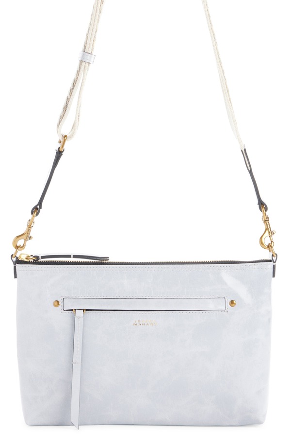 イザベル マラン レディース バッグ レザー Isabel Marant Nessah Leather Crossbody Bag (Nordstrom Exclusive) LIGHT GREY グレー|ReVida 店