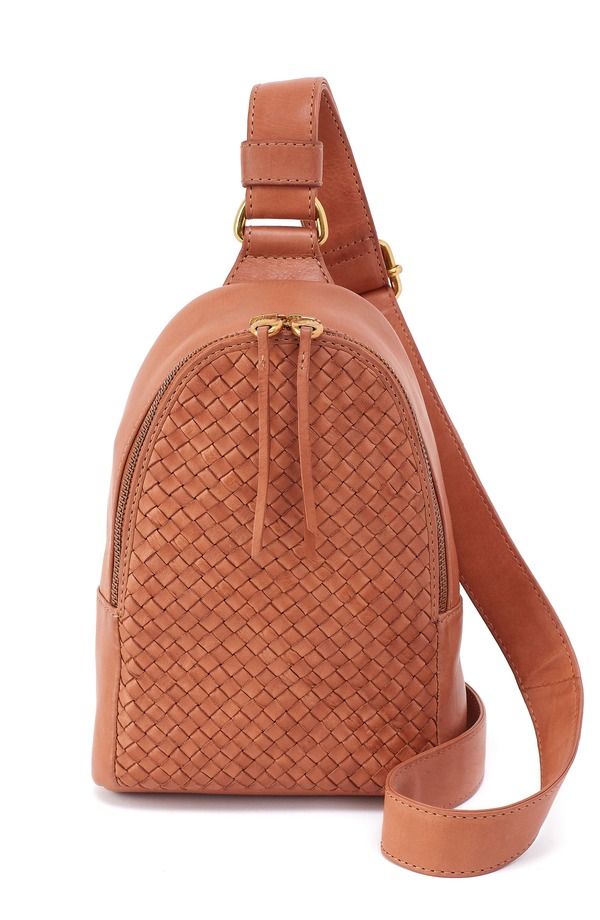 ホボ レディース バッグ レザー HOBO Fern Woven Leather Sling Bag HARVEST WHEAT|ReVida 店