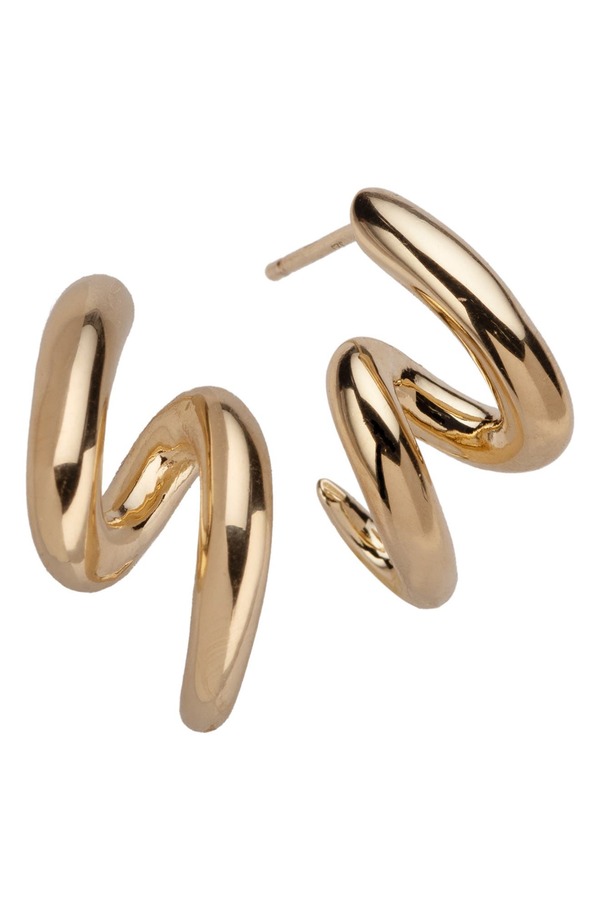 ジェニファーズーナー レディース アクセサリー ピアス・イヤリング Jennifer Zeuner Haze Spiral Earrings YELLOW GOLD イエロー｜ReVida 店 44,070円