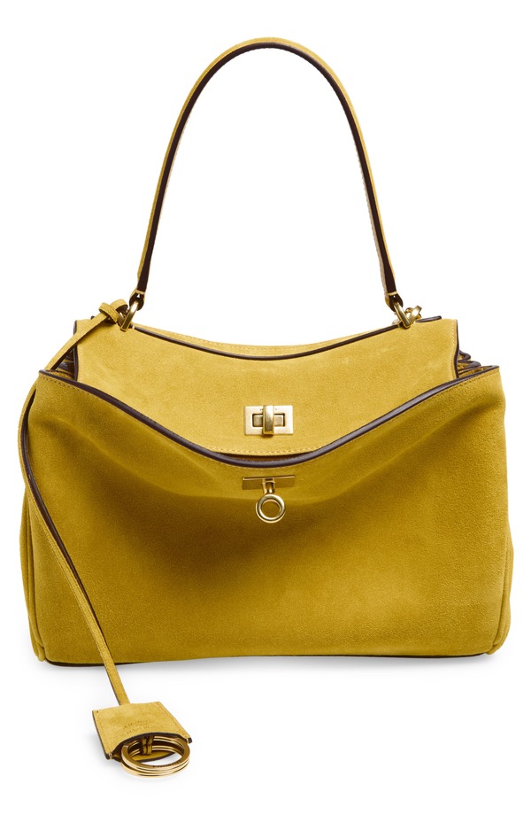 バレンシアガ レディース バッグ スエード Balenciaga Rodeo Suede Top Handle Bag 7016 CURRY｜ReVida 店