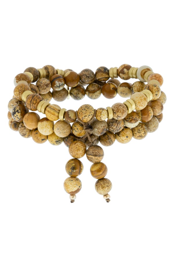 マーリンスヒフ レディース アクセサリー ブレスレット・バングル・アンクレット レース MARLYN SCHIFF Mala Convertible Necklace PICTURE JASPER｜ReVida 店