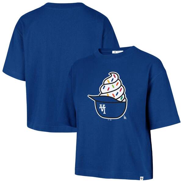 フォーティーセブン レディース トップス シャツ Women's '47 Royalos Angeles Dodgers Ice Cream Helmet-Shirt Royal クリーム｜ReVida 店
