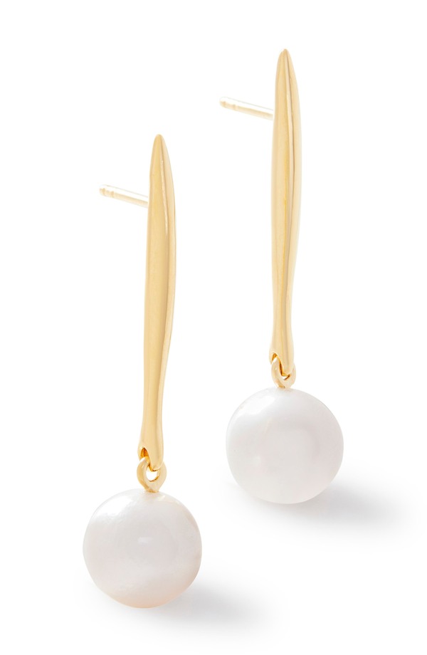 モニカヴィナダー レディース アクセサリー ピアス・イヤリング Monica Vinader Nura Freshwater Pearl Drop Earrings GOLD VERMEIL ON SILVER ゴールド｜ReVida 店