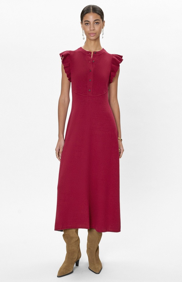 レベッカテイラー レディース トップス ワンピース ミディ セーター Rebecca Taylorhea Sweater Midi Dress Dark Berry｜ReVida 店
