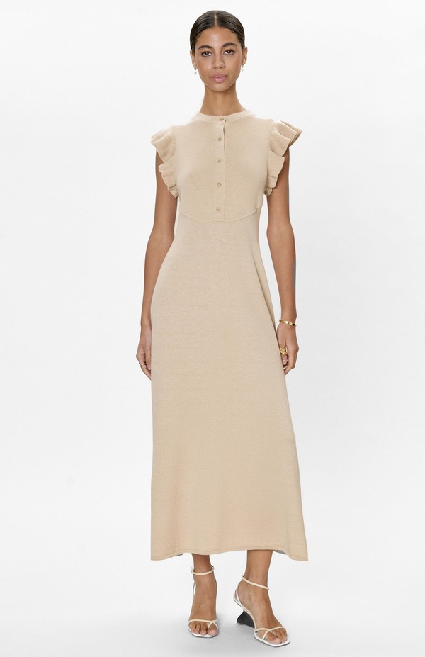 レベッカテイラー レディース トップス ワンピース ミディ セーター Rebecca Taylorhea Sweater Midi Dress Oatmeal オートミール｜ReVida 店