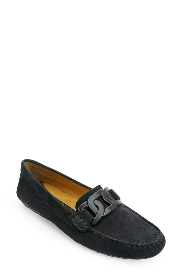 ベネリ レディース シューズ スリッポン・ローファー VANELi Aiker Driving Loafer Black Suede ブラック