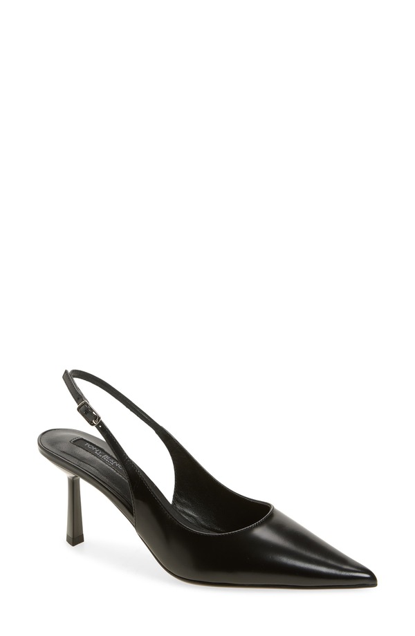 トニービアンコ レディース シューズ パンプス Tony Bianco Baz Pointed Toe Slingback Pump Black High Shine 黒いこと