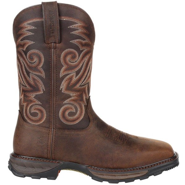 ドゥランゴ メンズ シューズ ブーツ・レインブーツ Tシャツ DURANGO Steel Toe Waterproof Western Work Boot Burly Brown ブラウン｜ReVida 店 37,570円