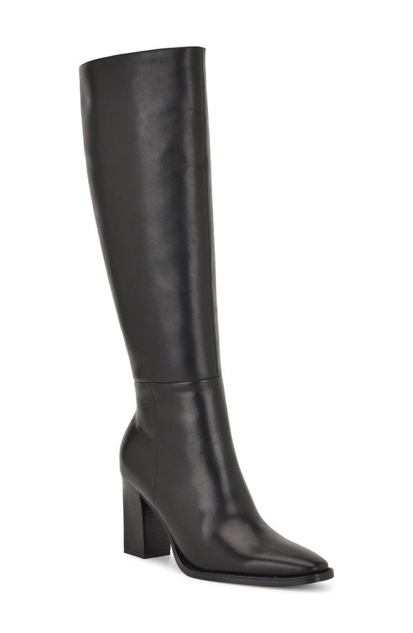 ナインウェスト レディース シューズ ブーツ・レインブーツ Nine West Zazz Knee High Boot Black 002 ブラック｜ReVida 店